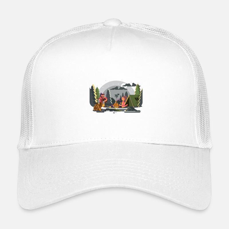 Duo de camping Forêt Feu de Camp Casquette trucker enfant