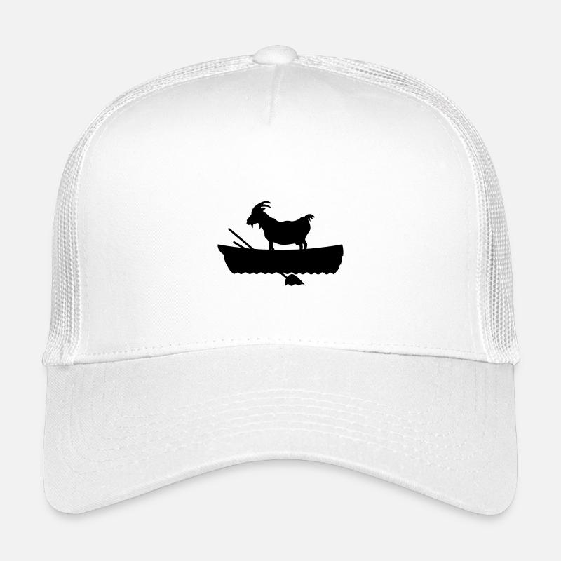 G.O.A.T. Ziege im Boot - Kinder Trucker-Cap - Weiß