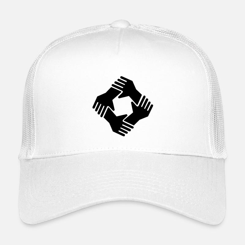 together gemeinsam Zusammenhalt - Kinder Trucker-Cap - Weiß