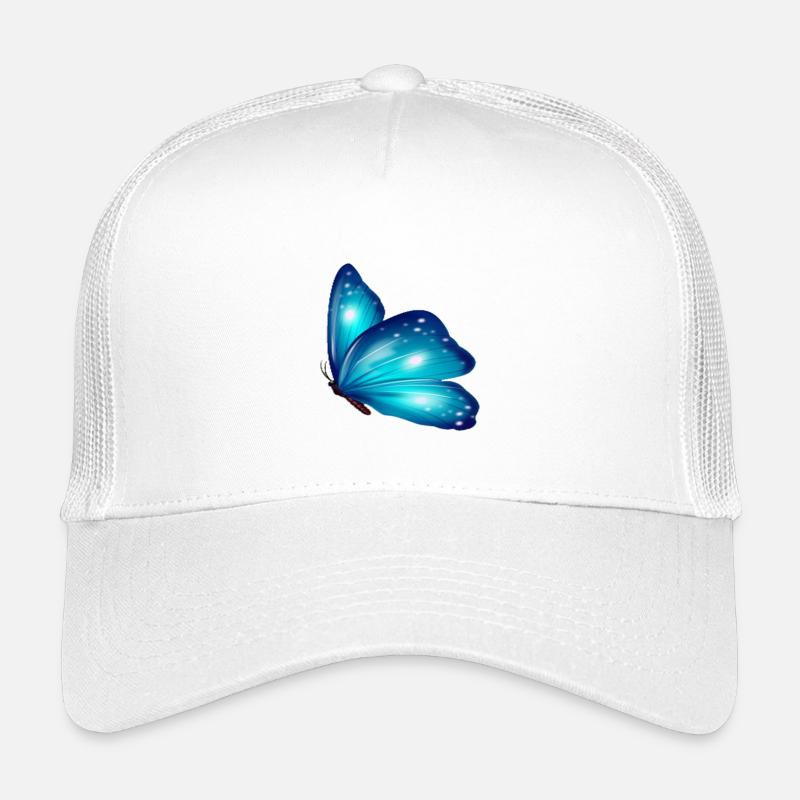 Butterfly Geschenk Shirt Blau Exotisches Tier - Kinder Trucker-Cap - Weiß
