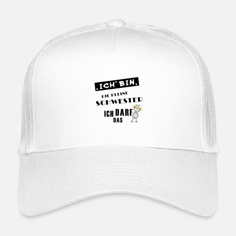 Kleine Schwester - Kinder Trucker-Cap - Weiß