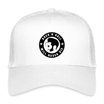 Rock and Roll und Rockabilly - Kinder Trucker-Cap - Weiß - Vorne