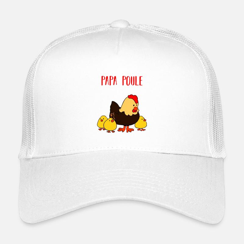 Papa Henne - Kinder Trucker-Cap - Weiß