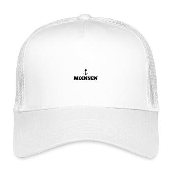 Moinsen – North German Coast Anchor Design - Kids’ Trucker Cap - white - Front