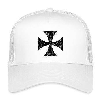 Templar cross Templer Kreuz templar cross croise - Kids’ Trucker Cap - white - Front