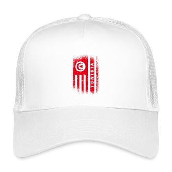 Tunisia Flag / Gift Tunis - Kids’ Trucker Cap - white - Front