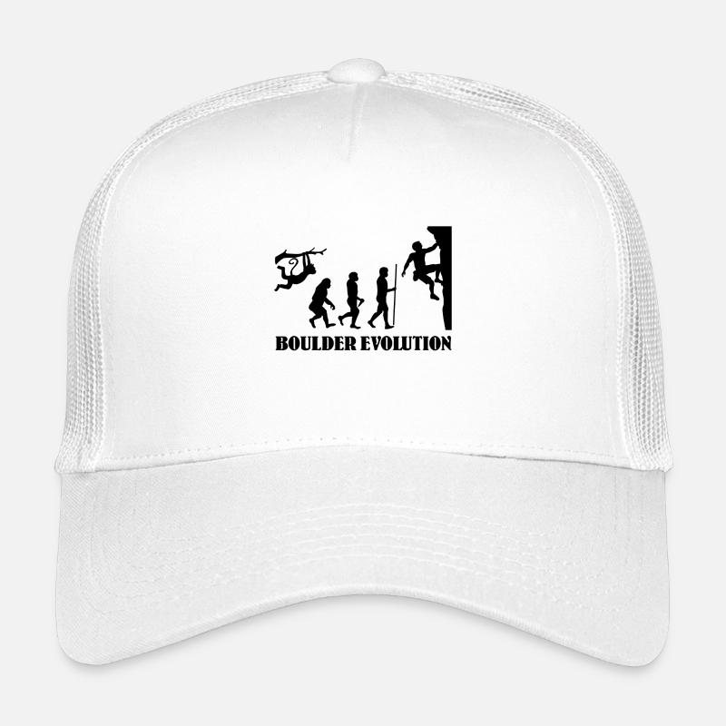 Boulder Evolution Klettern Bergsteigen Boulderer Kinder Trucker-Cap