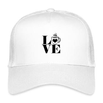 Love coffee - Kids’ Trucker Cap - white - Front