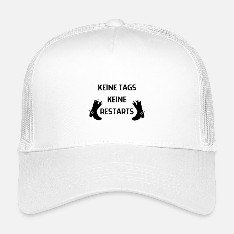 Cooles Motto-Geschenk: Keine Tags, keine Restarts Kinder Trucker-Cap