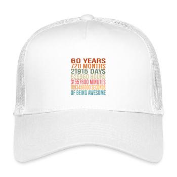 Perfektes Geschenk zum 60. Geburtstag, in Zeiteinheiten - Kinder Trucker-Cap - Weiß - Vorne