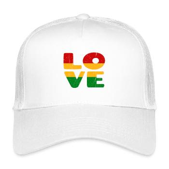 J’aime la Jamaïque Reggae Reggae Musique Rasta - Casquette trucker enfant - blanc - Devant
