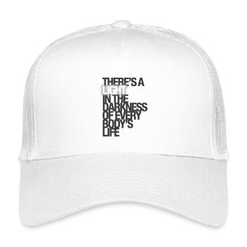 Rocky Horror Show Quote There's A Light Typography - Kids’ Trucker Cap - white - Front