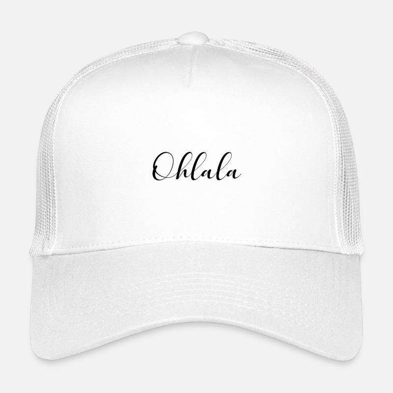Ohlala Oh LaLa Paris Frankreich Romantik Geschenk - Kinder Trucker-Cap - Weiß