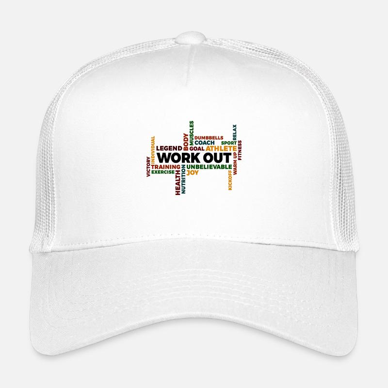 Workout Motivation Spruch Statement Fitness Gym - Kinder Trucker-Cap - Weiß