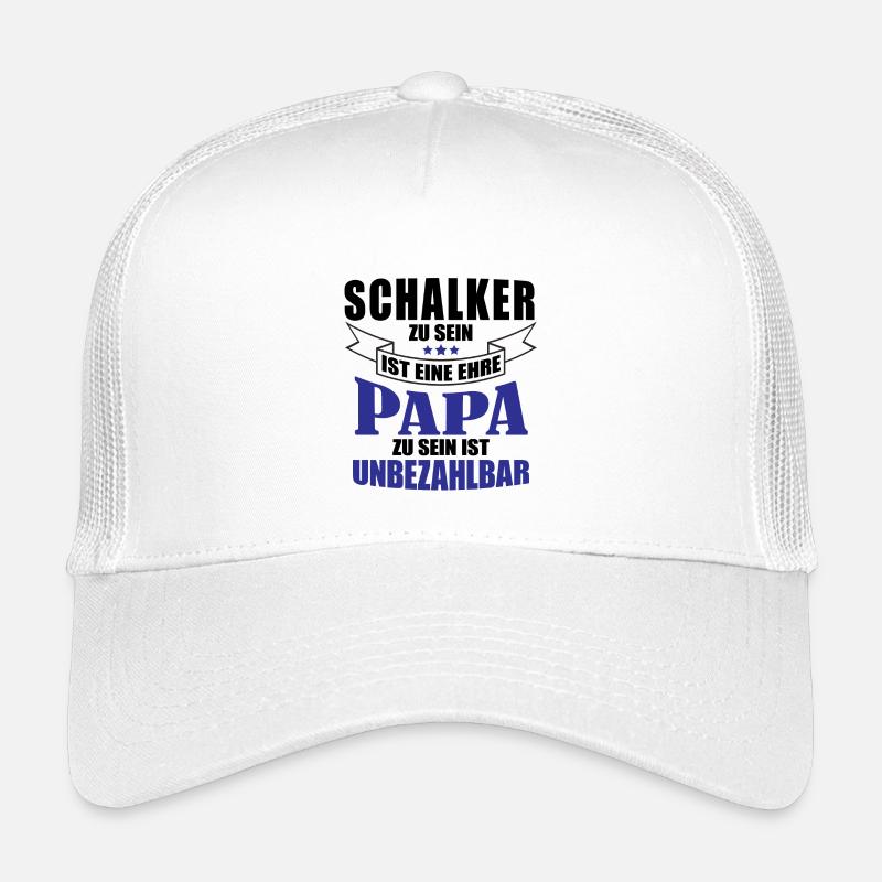 Schalker Papa | Schalke Vatertags Geschenkidee - Kinder Trucker-Cap - Weiß