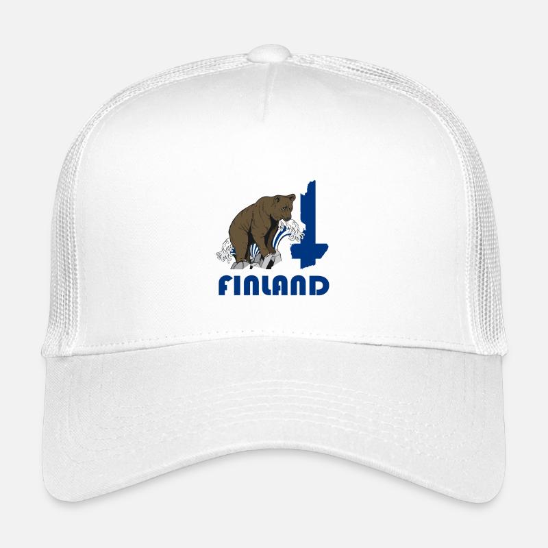 Conception d'ours de Finlande avec carte et drapeau Casquette trucker enfant