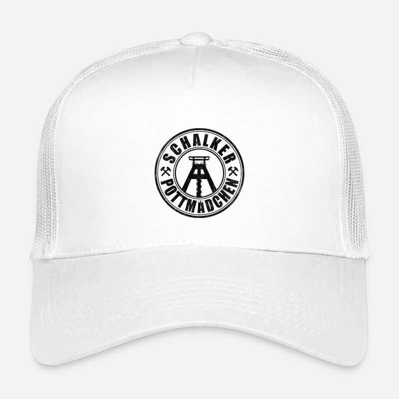 Schalker Pottmädchen | Ruhrpott Mädchen - Kinder Trucker-Cap - Weiß