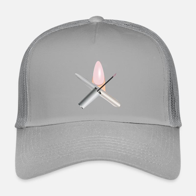 Fingernagel Maniküre mit Nagelfeile und Nagellack Kinder Trucker-Cap