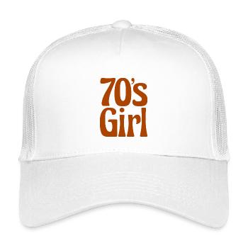 70s GIRL Siebziger Jahre 70s 70er - Kinder Trucker-Cap - Weiß - Vorne