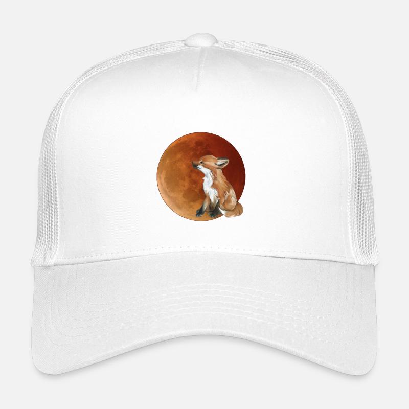 Mondfuchs im Abendlicht - Kinder Trucker-Cap - Weiß