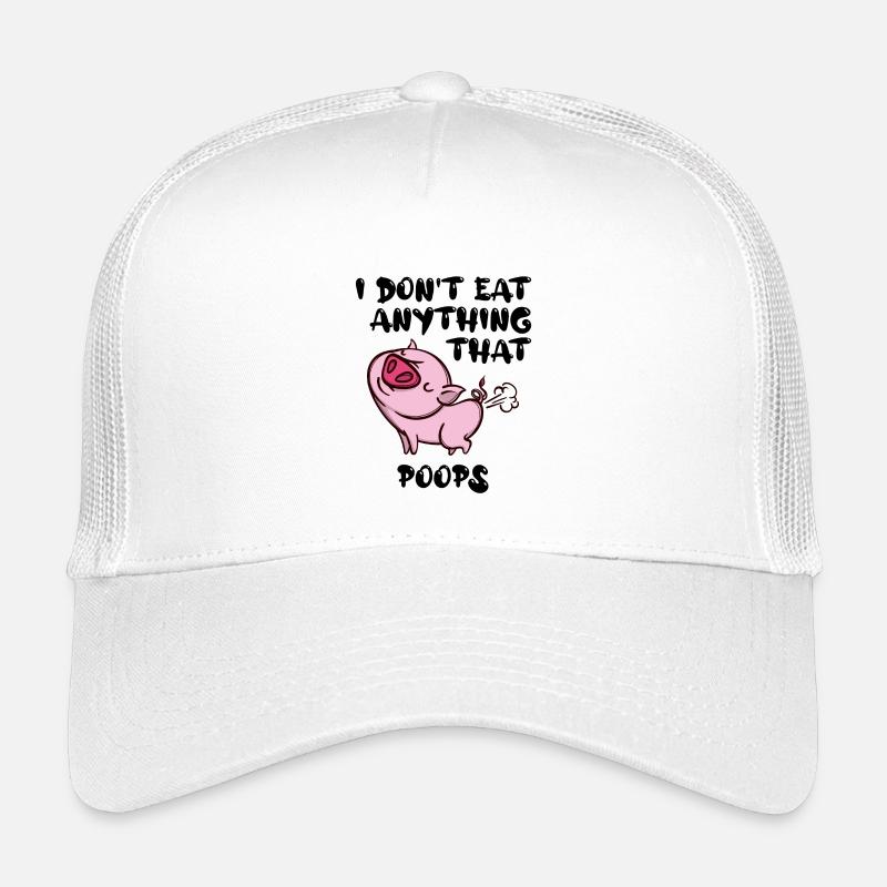 Schwein Vegan Statement - Kinder Trucker-Cap - Weiß