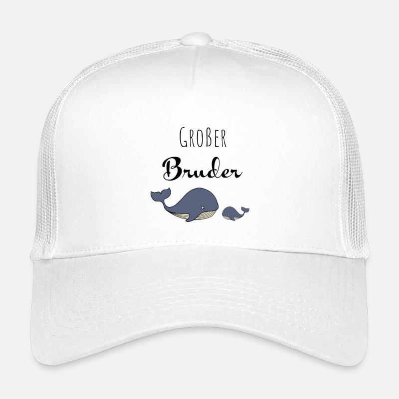 Großer Bruder Wal - Kinder Trucker-Cap - Weiß