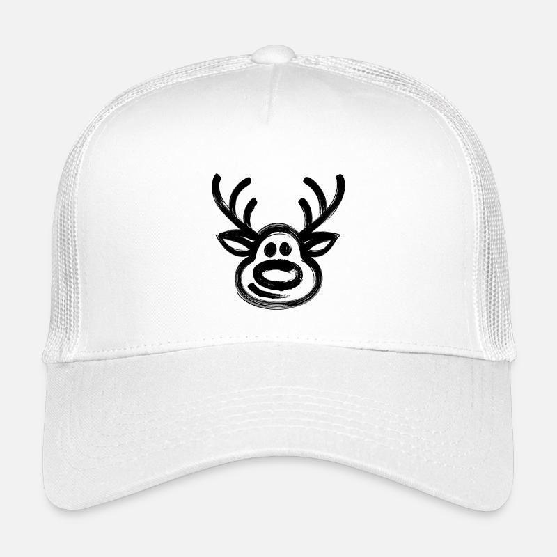 Noël Rennier visage Cerf Casquette trucker enfant