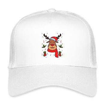 Rennais Noël décorations - Casquette trucker enfant - blanc - Devant