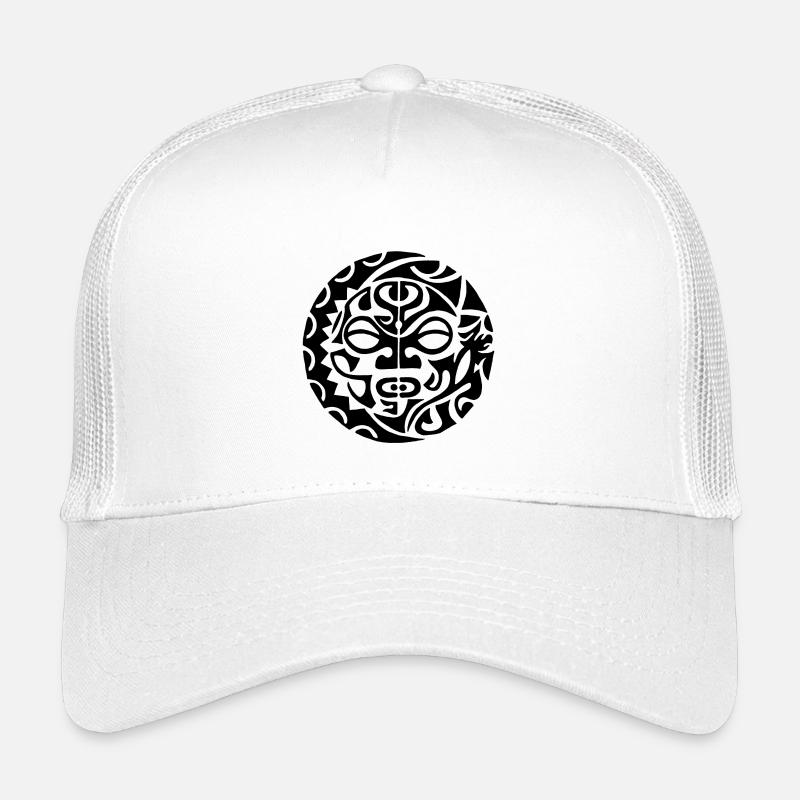 Black Polynesian skull Kids’ Trucker Cap