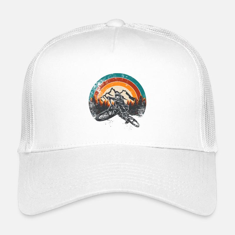 Coucher de soleil en VTT Retro Mountain Casquette trucker enfant