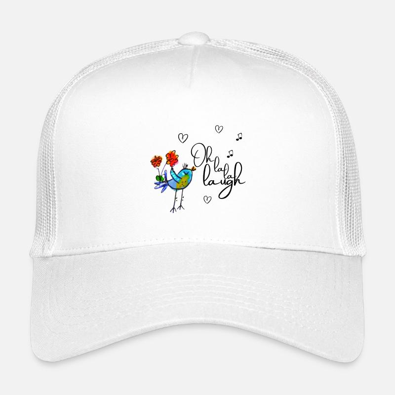 Oh la la laugh - Kinder Trucker-Cap - Weiß