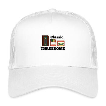 Retro Old School Analog - Kinder Trucker-Cap - Weiß - Vorne