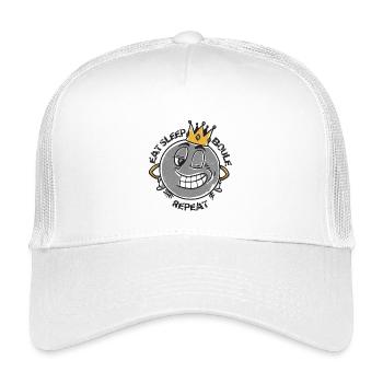 Boules de boules pour bouler et pétanque king boulen - Casquette trucker enfant - blanc - Devant