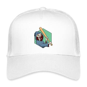 Grim Reaper with baseball bat - Kids’ Trucker Cap - white - Front