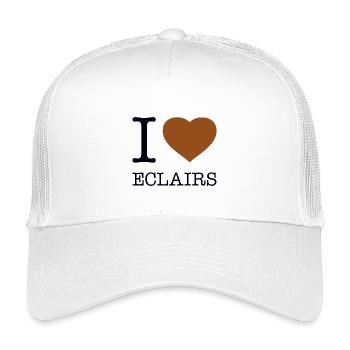 I LOVE ECLAIRS - Kids’ Trucker Cap - white - Front