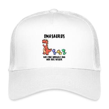 Grandma Grandmother Dinosaur Humorous Statement - Kids’ Trucker Cap - white - Front