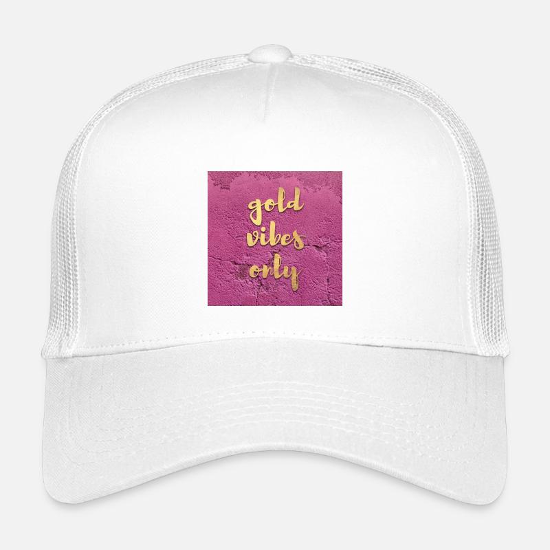 Affiche Gold Vibes seulement cool Citations dictons mur Casquette trucker enfant
