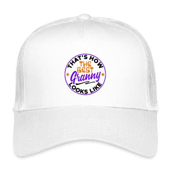 Cool Statement Grandchild Grandmother Grandma Senior - Kids’ Trucker Cap - white - Front