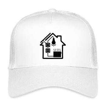 House with solar energy - Kids’ Trucker Cap - white - Front