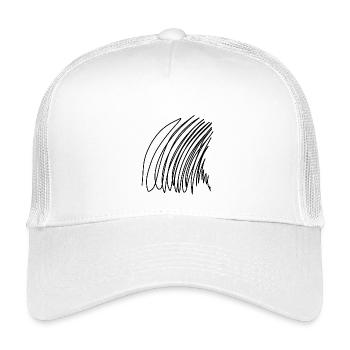 Abstraktes Kunst-Doodle - Kinder Trucker-Cap - Weiß - Vorne