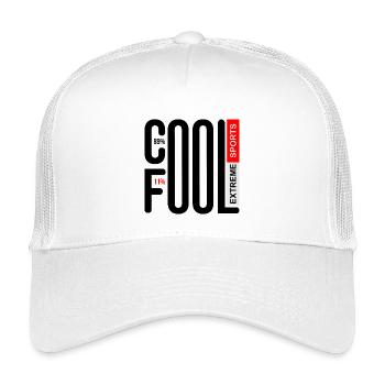 COOL FOOL EXTREME BLACK LINE - Kids’ Trucker Cap - white - Front