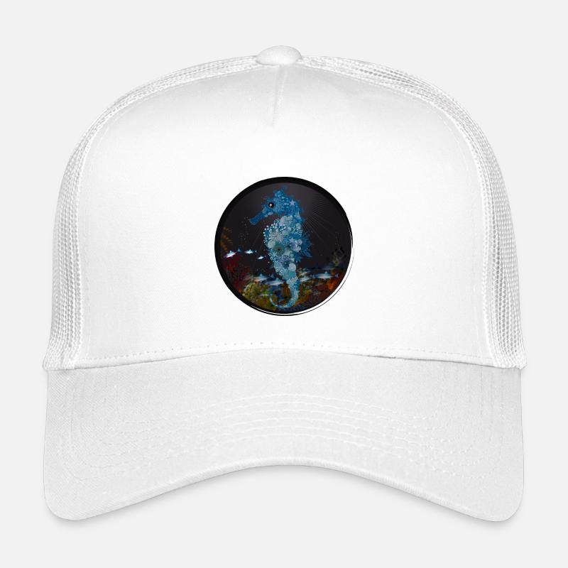 hippocampe bleu dans le monde sous-marin Casquette trucker enfant
