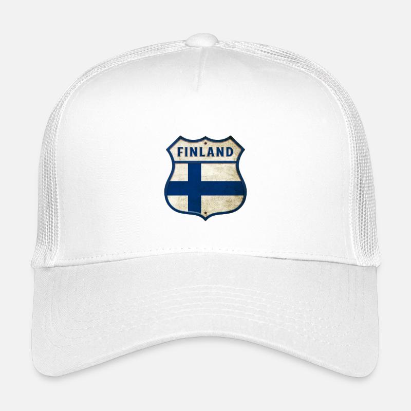 Armoiries des drapeaux de la Finlande Casquette trucker enfant