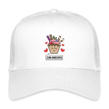 Süßigkeiten Statement Herz Nachspeise Naschen - Kinder Trucker-Cap - Weiß - Vorne