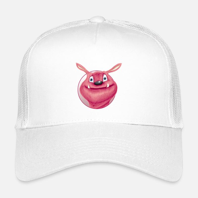 rotes monster - Kinder Trucker-Cap - Weiß