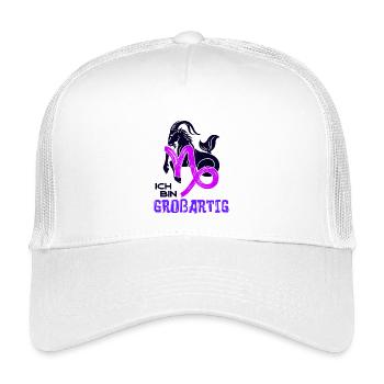 Astrologie Steinbock Tierkreiszeichen Statement - Kinder Trucker-Cap - Weiß - Vorne
