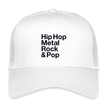 Hip Hop Metal Rock Pop Music Lovers - Kids’ Trucker Cap - white - Front