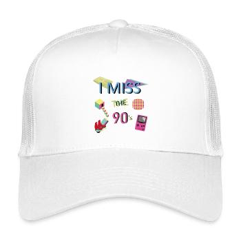 Thème nostalgique des années 90 - Casquette trucker enfant - blanc - Devant