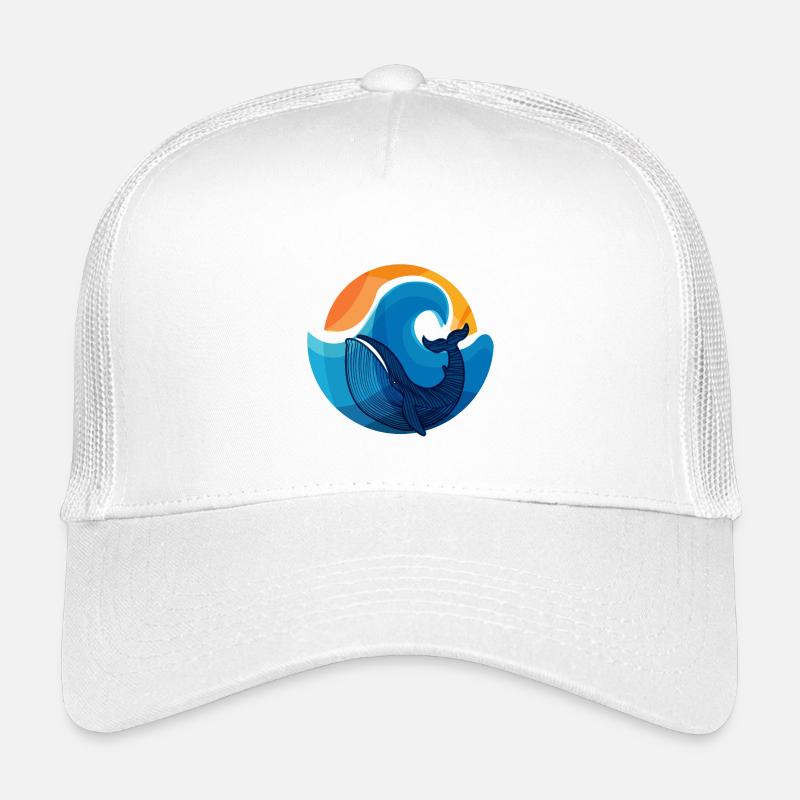 Vagues et Illustration de requin baleine Casquette trucker enfant