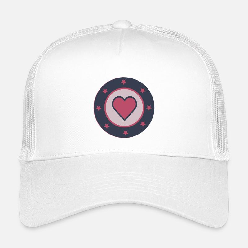 Sternenherz - Kinder Trucker-Cap - Weiß